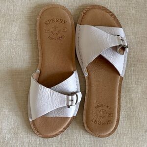 Sperry Seaport White Leather Sandals